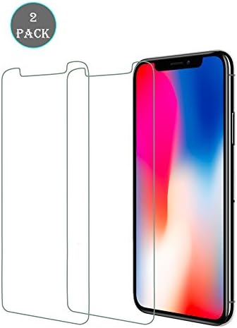 CIMOXI iPhone X Screen Protector, [2 Pack] HD Clear Premium Screen Protector Tempered Glass [Case Friendly] [Shatter Proof] for Apple iPhone X / 10 (2017)