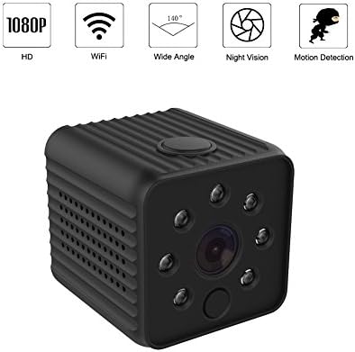 Mini Hidden Camera 1080P HD Wifi Security Nanny Cam Portable Spy Camera with 140 Degrees Wide Angle Lens Night Vision Motion Detection for Home and Office