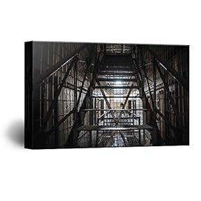 Canvas Wall Art Haunted Creepy Print Gallery Wrap Modern Home Decoration Ready to Hang - 12x18 inches