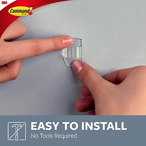 3M CLAW Drywall Picture Hangers holds 15 lb. & Command Clear Cord Clips, 13 Clips, 16 Strips