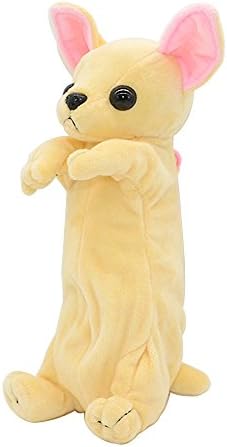 Student Stationery Cartoon Animals Fluffy Puppy Pen Bag High-capacity Pencil Case For Boys and Girls Gifts (Chihuahua)