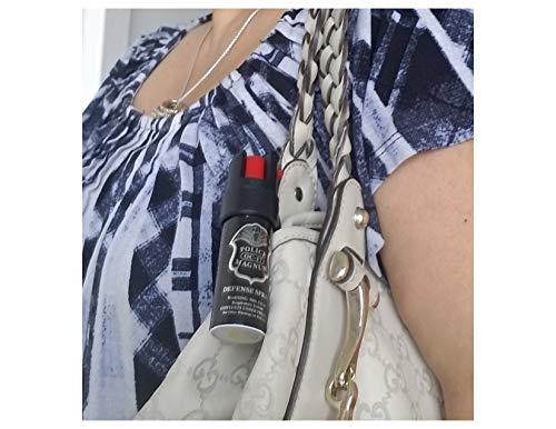 POLICE MAGNUM Pepper Spray Police Strength Self Defense OC Black Pepper Spray Set 6 Pack 0.5 oz Twist Top Pocket Clip UV Identifying Dye - Pepper Sprays Self Defense for Women Multiple Blasts 12ft - Thumbnail 3