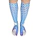 JINSEY 2 Pair Mermaid Photo 3D Printing Knee High Socks