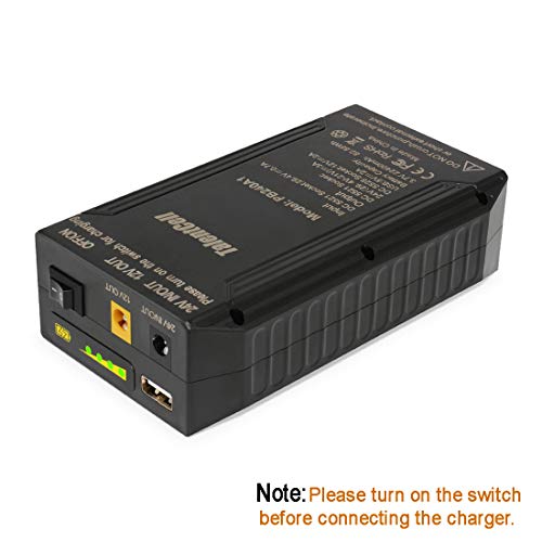 TalentCell 24V Lithium ion Battery PB240A1, Rechargeable 22400mAh 82.88Wh Li-ion Batteries Pack with DC 24V/12V and 5V USB Output for LED Light Strip, CCTV Camera, Smartphone and More