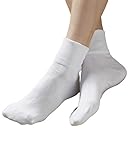 Buster Brown Women's 100% Cotton Socks, White, 10, 6-pk