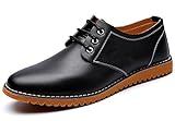 DADAWEN Men's Dress Casual Oxfords Leather Shoes