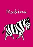 Image de Rubina: Malbuch / Notizbuch / Tagebuch - Rubina - Zebra - A4 - blanko (German Edition)