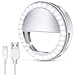 Meifigno Selfie Phone Camera Ring Light with 36 LED [Rechargeable], Clips On, 3-Level Adjustable Brightness Makeup Light for iPhone X Xr Xs Max 7 8 Plus 11 Pro Android Samsung Photography (White)