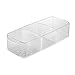 InterDesign Rain Cosmetic Organizer Bin for Vanity Cabinet to Hold Makeup, Beauty Products - Deep, Clear