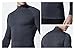 TSLA CLSL Men's Thermal Wintergear Compression Baselayer Mock Long Sleeve Shirt, Zet Zero Winter(t32) - Charcoal, Medium