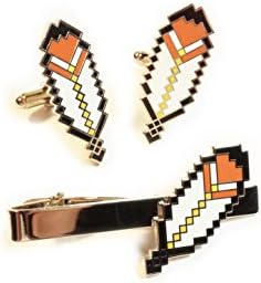 Super Mario World Feather Cape Suit Wedding TIE BAR CLIP CUFFLINKS SET