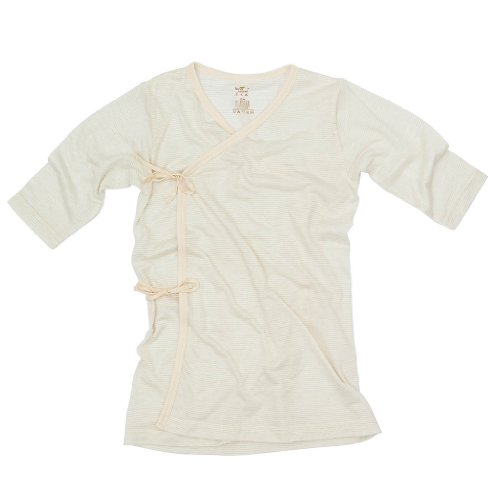 Naturecolored baby Sleepsuit .Green Stripe.9 Months.