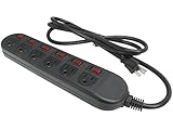 Rosewill 6 Outlet Power Strip with Individual Switches and 6-Feet Cord (RPS-210BL)
