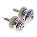 Guitar Straplock,Mushrooms Head Guitar Strap Buttons Strap Locks Chrome Guitar Parts 2pcs (Chrome)