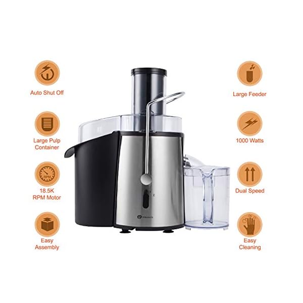 PureMate-1000W-NaturoPure-Powerful-Whole-Fruit-and-Vegetable-Juice-Extractor-Centrifugal-Juicer-Machine-with-2-Speed-Settings-BPA-Free-75MM-Wide-Mouth-with-1L-Juice-Jug-2L-Pulp-Container PureMate Juicer Machines, 1000W Powerful Juicer Extractor Quick Juicing for Whole Fruit and Vegetable, BPA-Free with 2…