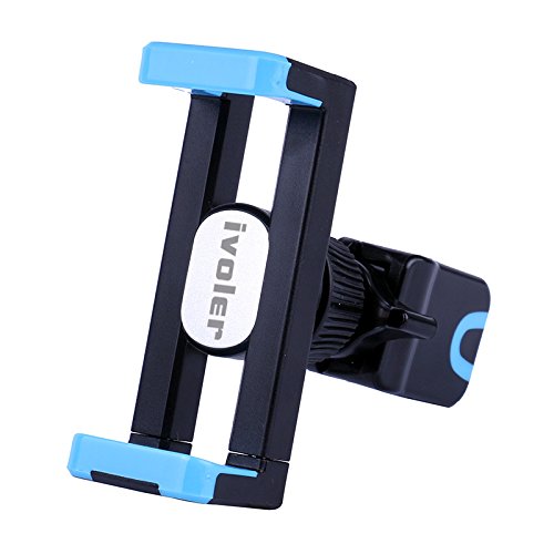 Soporte Movil Coche con Clip, iVoler® Air Vent Car Mount Universal 360 grados Rotación Soporte Teléfono Coche para Rejillas del Aire para iPhone 7/7 Plus/6S/6s Plus/5S/5C/SE, Samsung Galaxy S7 Edge/S6 Edge, Huawei P9, GPS, MP3 Player y más - Azul/Negro