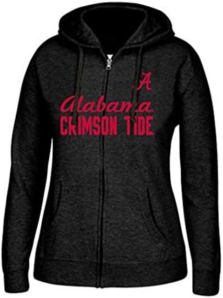 New Womens Black University of Alabama Crimson Tide Zipped Hooded Sweatshirt (Small)