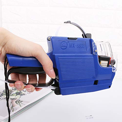 Junlinto,MX-6600 10 Digits Two-line Labeller Price Tag Gun Label 2 Lines for Retail Store Pricing Tag Display Tool + Ink Roller - Thumbnail 3