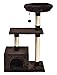Amazon Basics Cat Tree with Base Condo - 24 x 19 x 50 Inches, Small, Dark Brown
