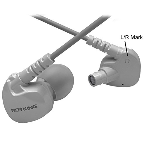 ROVKING Wired Sweatproof Earhook in Ear Sport Workout Headphones Noise