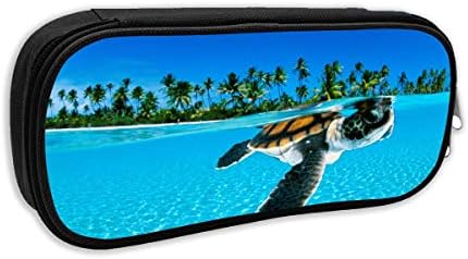 WJHONi Tortoise Turtle Sea Turtle Pencil Case. Pen Bag Makeup Pouch Wallet Large Capacity Marble Waterproof of Students
