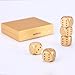 LZWIN 5 in 1 Precision Aluminum Alloy Solid Metal Gold Dice Set Poker Party Game Toy Portable Dice Man Boyfriend Gift