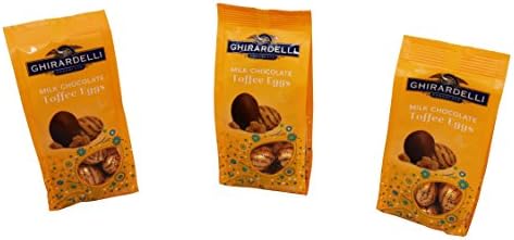 Easter Chocolate Candy - Ghirardelli Milk Chocolate Toffee Eggs, Pack of 3