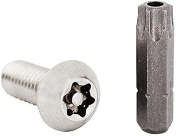 Amazon Com 100pcs Belmetric Button Head Tamper Proof Screws M8x20 Stainlesss Steel Button Head Security Screw Torx 40 With Pin Sbt8x20ss Home Improvement