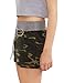 SweatyRocks Workout Yoga Shorts Pants Hot Shorts for Women Camouflage Olive Green Large