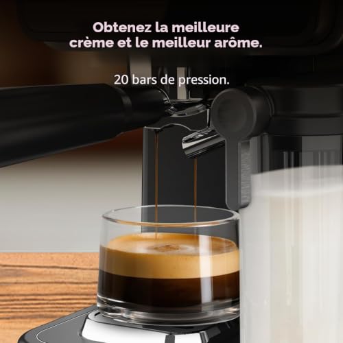 Cafetières Express Semi-automatiques Power Espresso Touch ColdBrew Latte. 1350W, 20 Bars, Froid, Tiède ou Chaud, Écran Tactile, Réservoir d'Eau 1,5L, Réservoir de Lait 500ml, Double Bras