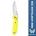 Benchmade - Mini Griptilian 556 EDC Manual Open Folding Knife Made in USA, Drop-Point Blade, Plain Edge, Satin Finish, Yellow Handle
