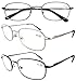 Eyekepper Metal Frame Spring Hinged Arms Reading Glasses 3 Pair Valupac Metal Readers +3.5