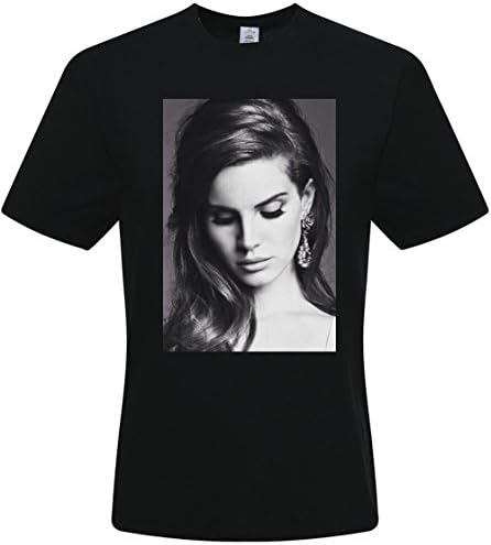 Men's Lana Del Rey T-shirts,(Black Large)
