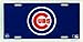 Cubs on dark blue Classic Metal Auto Tag Embossed