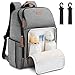 Baby Diaper Bag Backpack Large Multifunction Water Resistant Neutral Baby Bag for Mom Dad Lightweight Maternity Nappy Bag Travel Backpack with Insulated Pockets and Stroller Straps Gray