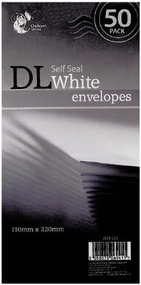 DL Self Seal White Envelops 50pk