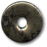 Shamans Market Pi Stone Pyrite - Polished Gemstone Donut Pendant | Sacred Circle for Ceremony