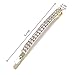4 Pack Double Row Clear Crystal Rhinestone Hair Barrettes Bobby Pins Clips Fashion Metal Hair Pin Decorations for Lady Women Girls (Rose Gold)