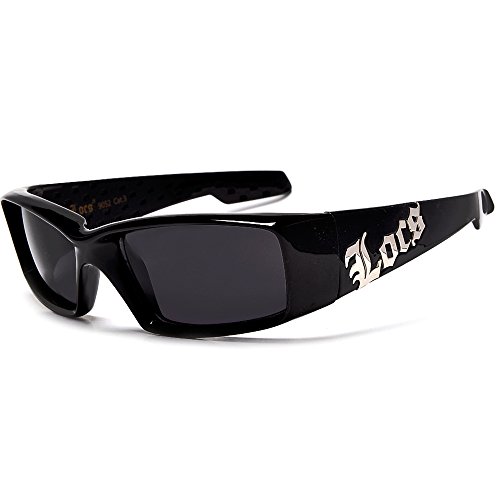 Gangsta Shades LOCS Hardcore Square Inset Dark Lens Sunglasses (2 Pack Black/Dark)