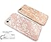 iPhone 8 Case,iPhone 7 Case,iPhone SE 2020 Case,Floral Silver Conch Shell Design Shiny Marble Pattern TPU Soft Rubber Bumper Girls Glossy Flexible Silicone Shockproof Case for iPhone 8/7,Rose Gold