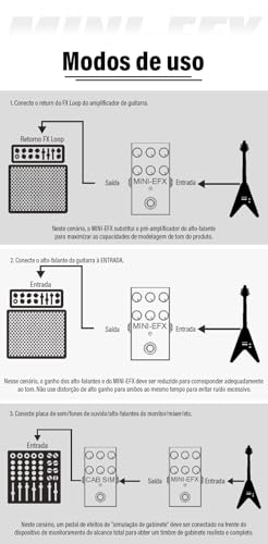 VEDO M-VAVE MINI-EFX Pedal de Efeitos Múltiplos para Guitarra Elétrica: 4 Overdrives, 4 Distorções, Boost, EQ de 3 Bandas, True Bypass e Design em Metal Compacto para Músicos