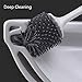Glendan Toilet Brush and Holder Upgraded Modern Design with Soft Bristle,Bathroom Toilet Bowl Brush Set,Toilet Cleaning Brush Kit (Flooring)