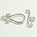 5 Sets Silver Raindrop Teardrop Toggle Clasp T-Bar Closure 20mm Sterling Silver Plated Brass for Jewelry Craft Making CF23