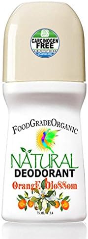 Organic &amp; Natural Healing Deodorant for Men &amp; Women Carcinogen-Free Aluminum-Free Alcohol-Free Gluten-Free Detox for Adults &amp; Children Unisex Healthy Paleo Vegan Rollon 24 (Orange Blossom)