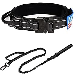 KCUCOP Tactical Dog Collar with Handle,Adjustable