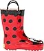 Western Chief Girls' Waterproof Printed Rain Boot with Easy Pull on Handles, Lucy the Ladybu, 5 M US Toddler