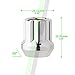 DPAccessories Chrome Wheel Locks 14x1.5 Open End Duplex Spline Locking Lug Nuts - Dual Hex LOS2N8HC-CH04LK4