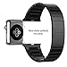 eoso Apple Watch Link Band, Stainless Steel Replacement Smart Apple Watch Band Link Bracelet with Double Button Folding Clasp for 38mm Apple Watch All Model (Bracelet Black, Apple Watch 42 mm)