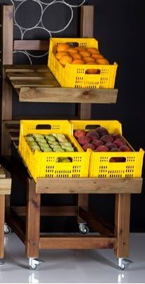 Arquinova Modulo 60 cms. 2 Niveles, con Ruedas, para fruterías: Amazon.es: Hogar