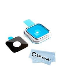 Reemplazo del anillo de la cubierta de la lente de la cámara trasera de EShine + adhesivo preinstalado para Samsung Galaxy S5 V I9600 G900 (Todos los portadores)